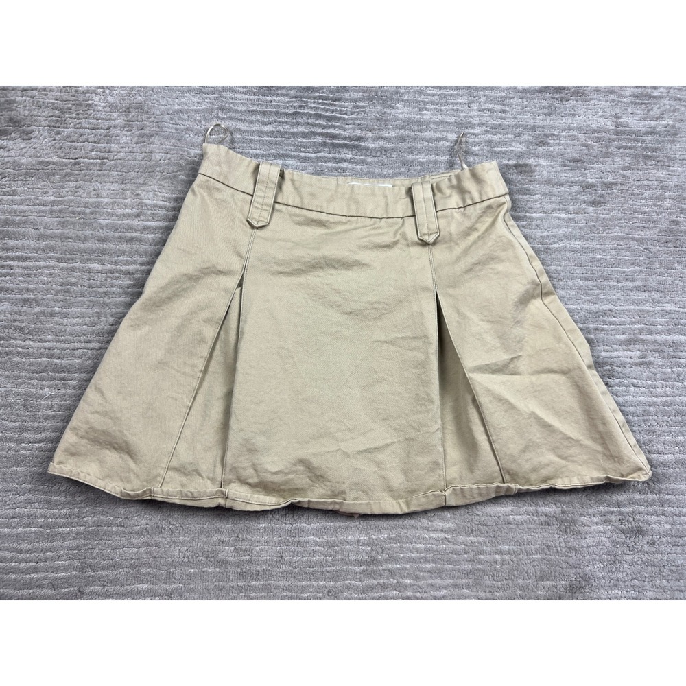 Urban Revivo Skort Womens 6 Medium Khaki Tan‎ Pleated Mini Skirt Built-in Shorts